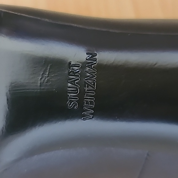 Stuart Weitzman High Heels pumps CURVIA NAPPA BLACK Leather Size 7.5 - Picture 9 of 10